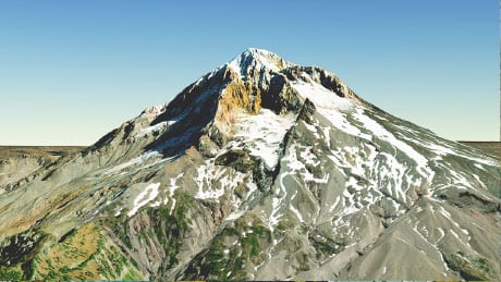 Modèle numérique 3D détaillé d’une montagne