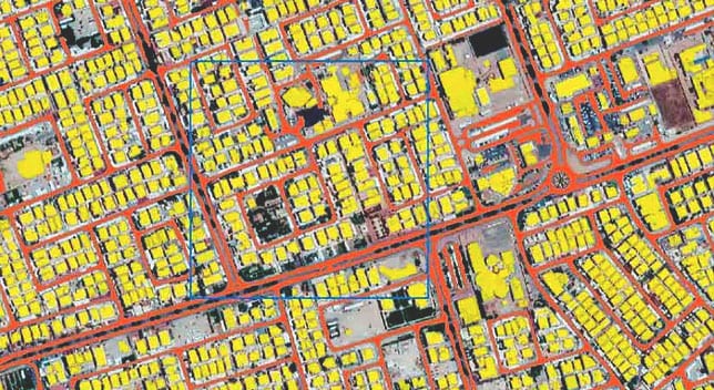Carte montrant les entités automatiquement identifiées à l’aide d’un modèle de deep learning,Carte montrant les entités automatiquement identifiées à l’aide d’un modèle de deep learning