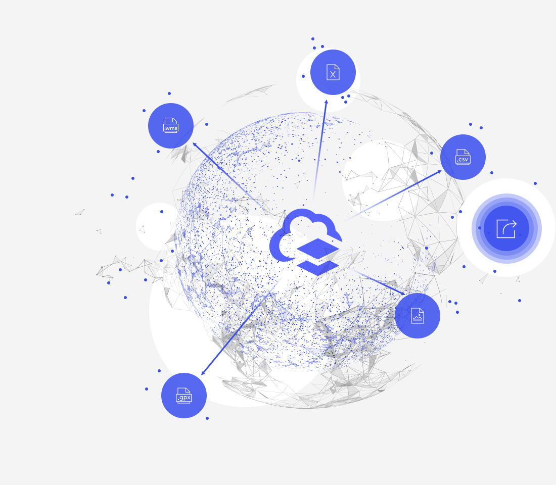 Données d'ArcGIS Online partagées dans d'autres systèmes.