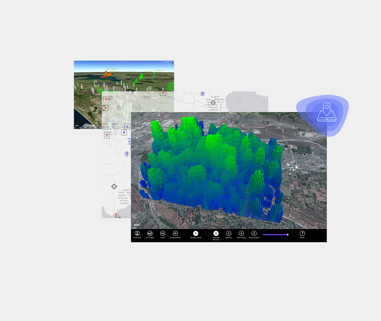 Deux images de terrain générées par ordinateur