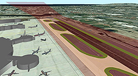 Imagerie 3D d’avions et d’un aéroport