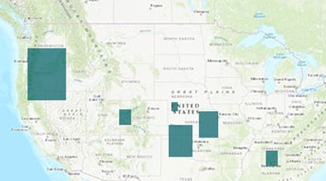 Carte de la partie continentale des États-Unis