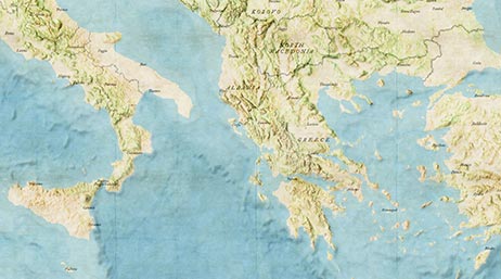 Carte de relief du bassin méditerranéen