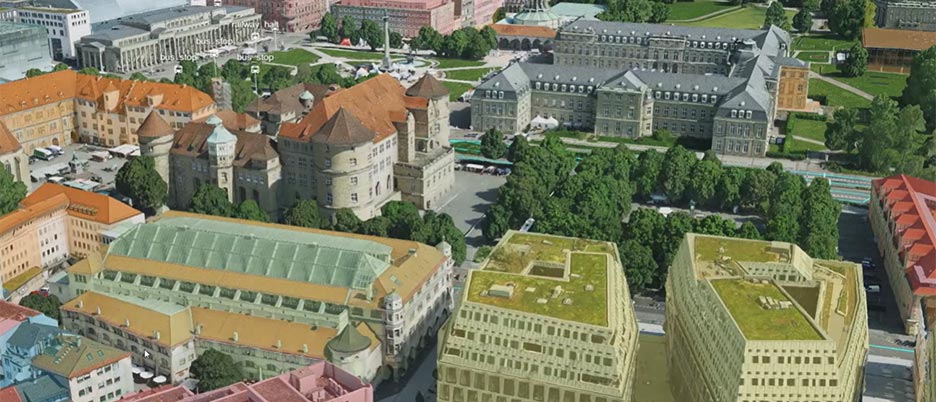 Image aérienne de Stuttgart