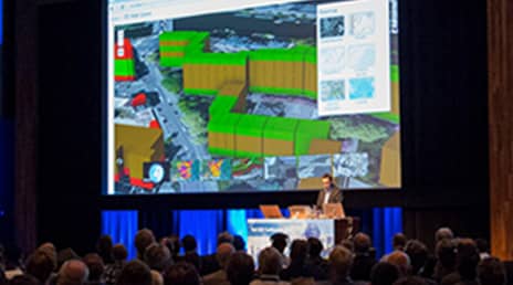 Présentation mettant la 3D à l'écran afin d'illustrer un propos.