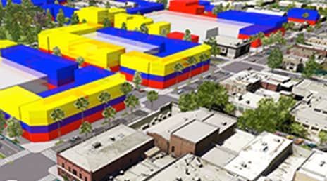 Visualisation d'une ville à l'aide de la 3D.