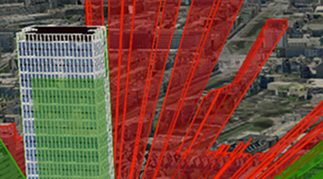 Visualisation d'une ville à l'aide de la 3D.