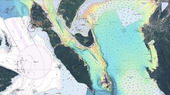 Image colorée d’une carte marine