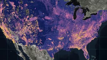 Image satellite de l’Amérique du Nord montrant l’impact de l’activité de l’homme sur la Terre