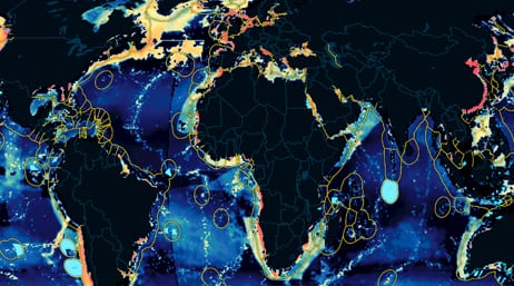 Carte de la Terre montrant les zones de conservation à forte priorité