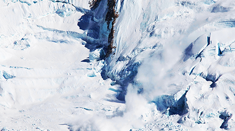 Vue aérienne d’une avalanche dans le Colorado