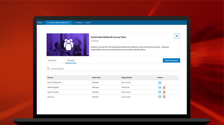 Page Web d’ArcGIS Hub