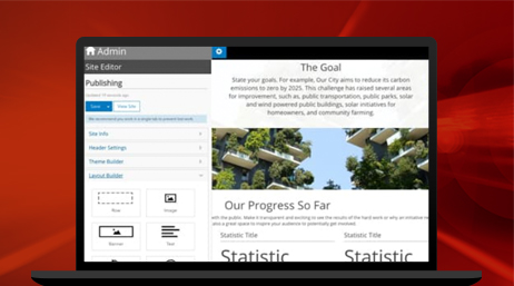 Site Open Data affichant l’avancée des projets